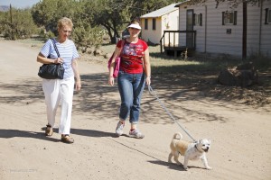 Ladies Walking a dog-3753FX     